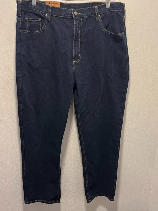 Members Mark Jeans Men's 40 X 33 Blue Denim Relaxed Fit Dark Wash Cotton NEW - Picture 1 of 5